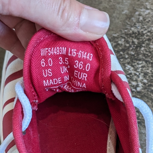 Keds Kate Spade Chunky Platform Sneakers Size 6 Red & Cream - Picture 11 of 16